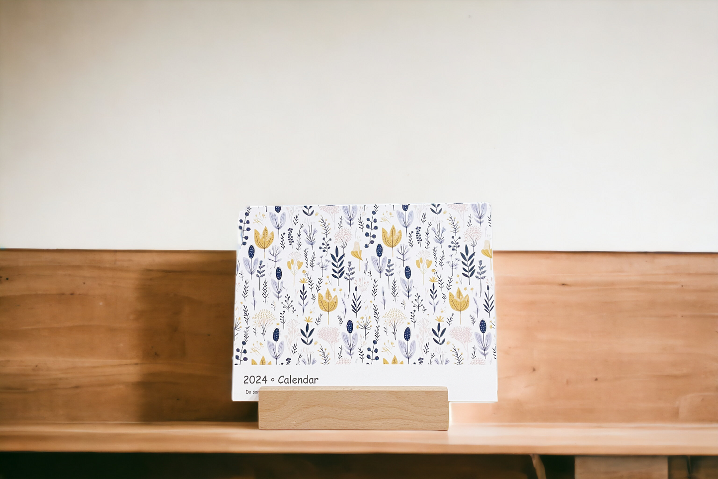 桌曆卡＋木頭底座