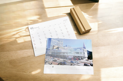 桌曆卡＋木頭底座